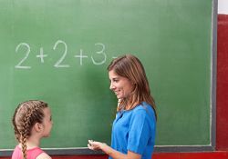 woman teaching student
