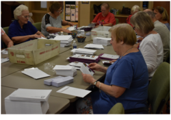 Friends of Bosler members preparing mail