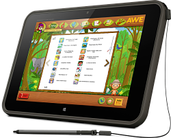 AWE Tablet showing opening screen