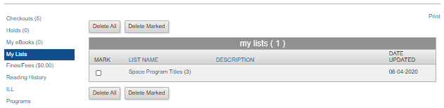 my lists