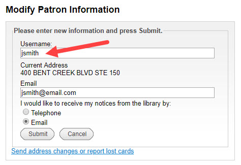 Modify Patron Information